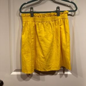 Bright yellow linen J.Crew size 6 skirt